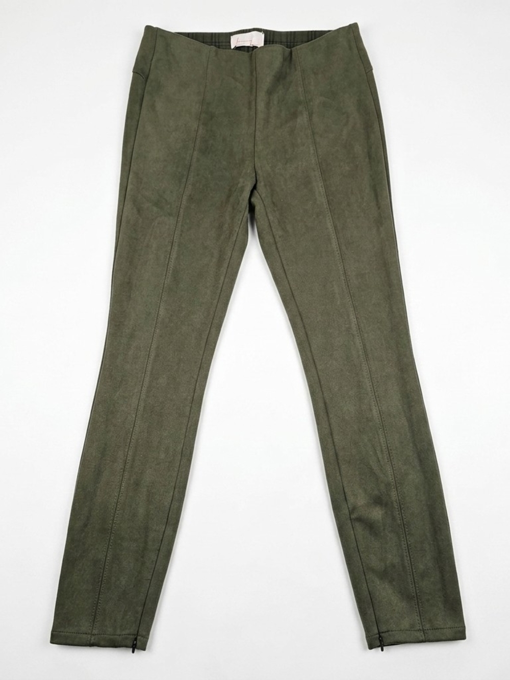 Anthropologie Olive Ponte Slim Ankle Chinos
